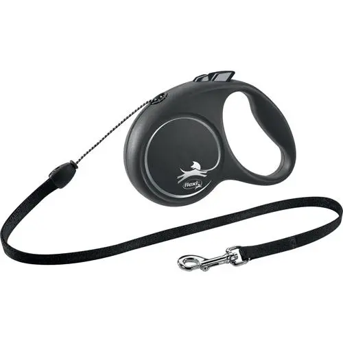 Flexi Black Design Snor S 5 meter 12 kg sort